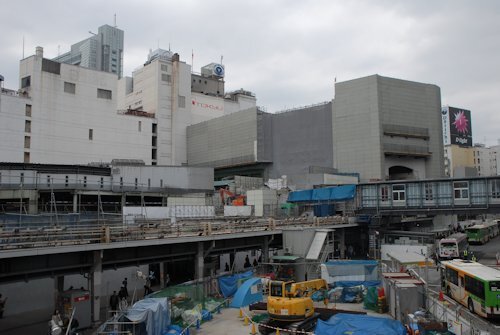 2014年春の東横線渋谷駅跡の画像